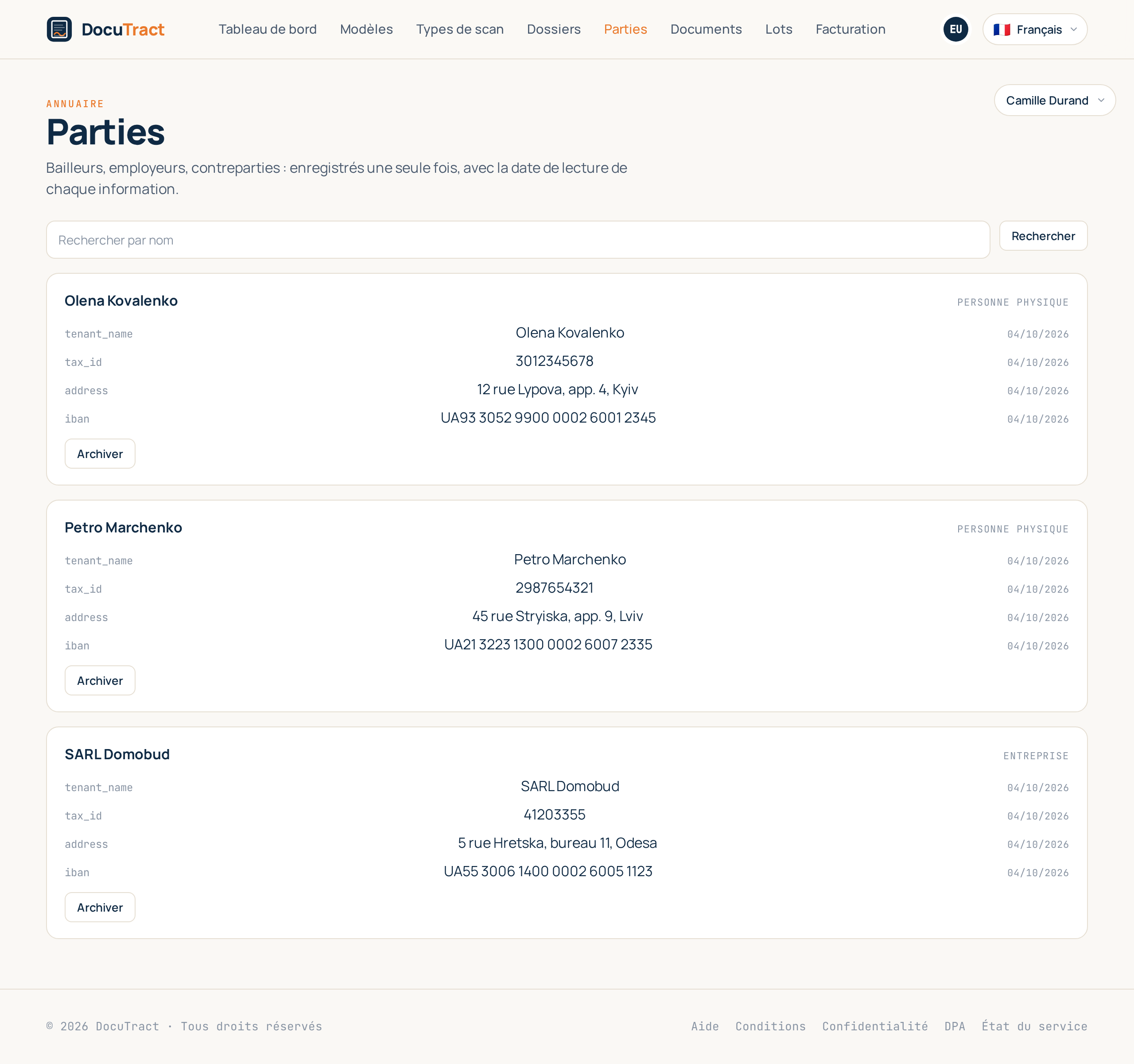 Les informations que vous ressaisissez à chaque fois
