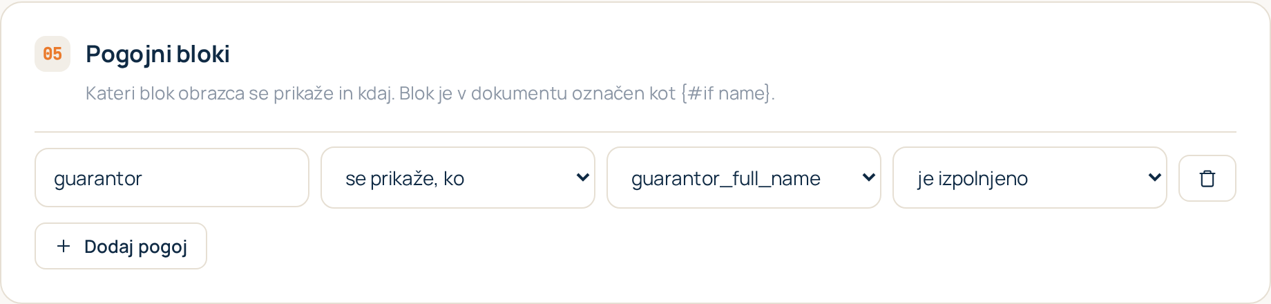 Ena predloga namesto petih