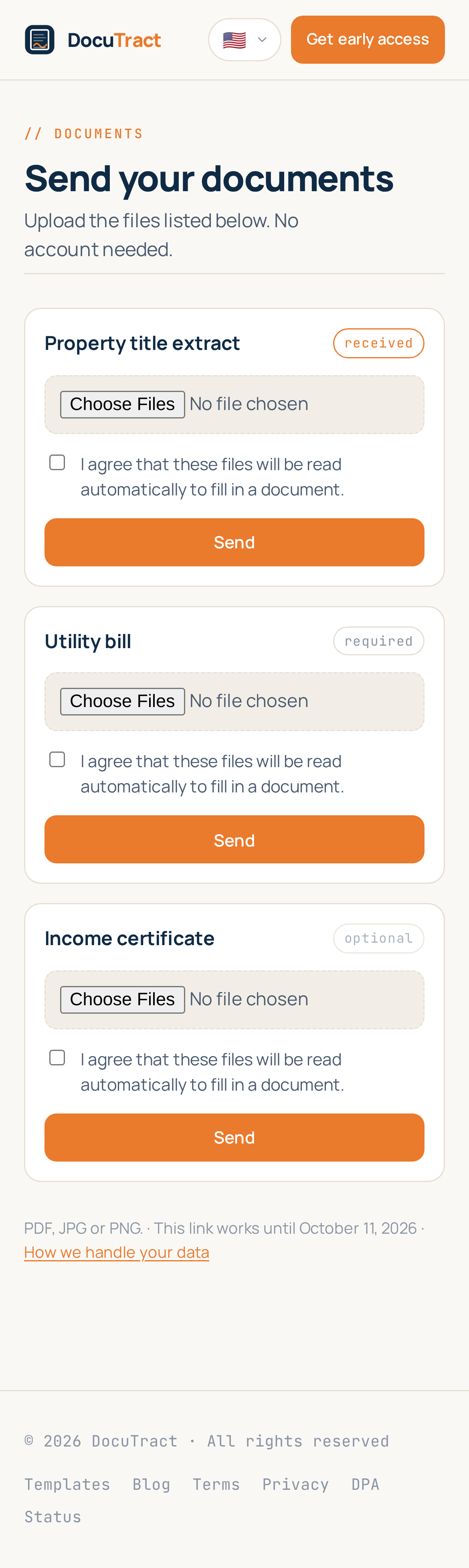 The same page on a phone