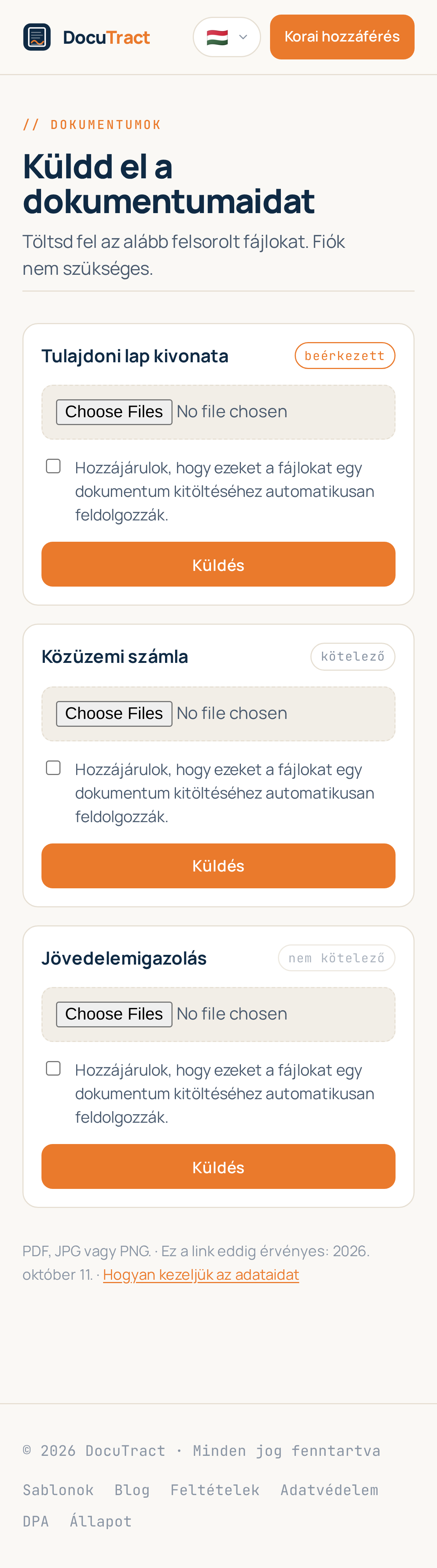Ugyanez az oldal telefonon